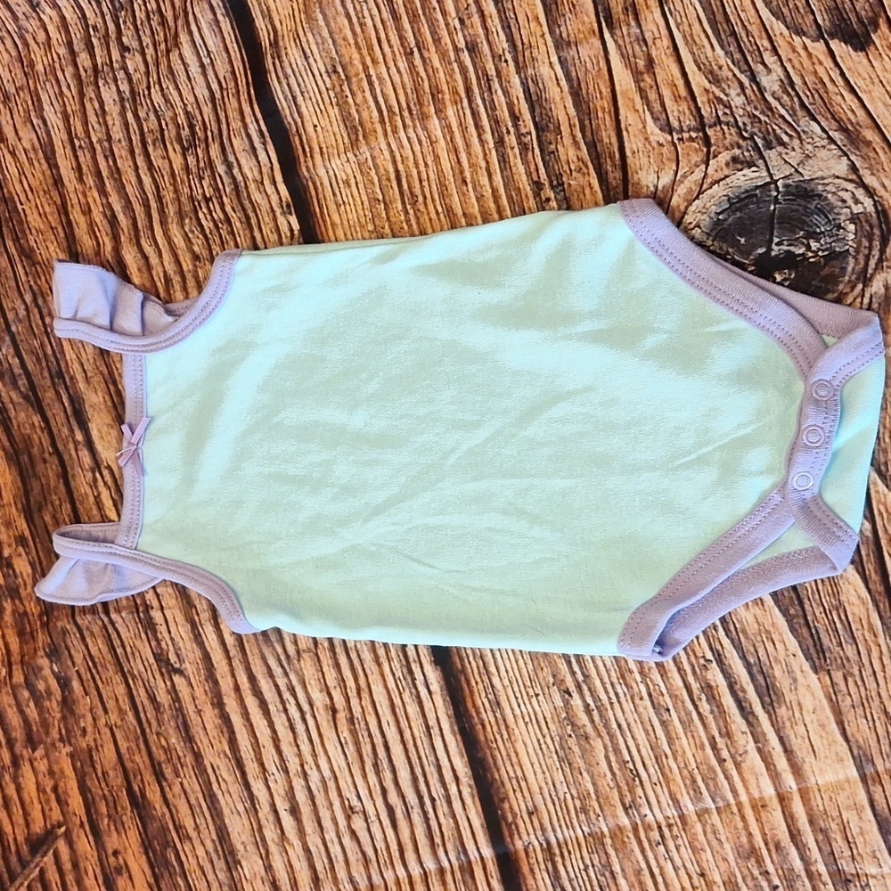 HB GIRLS 0-3 MONTH ONSIE BLUE AND PURPLE